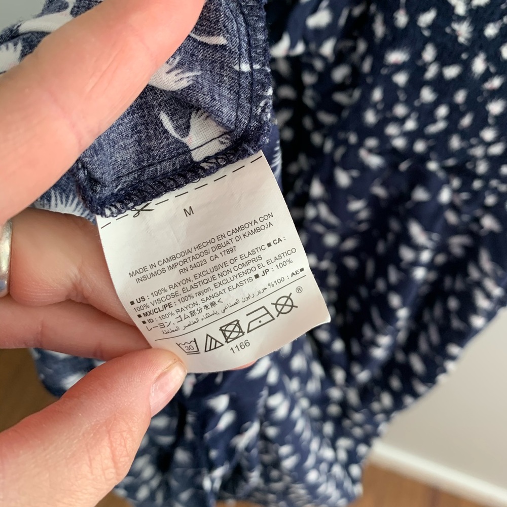 Old Navy | Midi Cami Dress Navy Dandelion Print - Picture 8 of 8